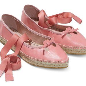 Marc Jacobs The Mouse Espadrille Lace - Up Flats Pink
